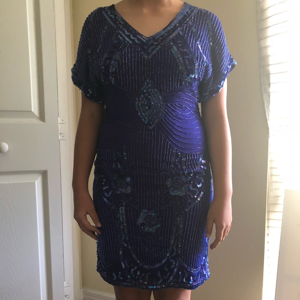 Blue Sequin dress